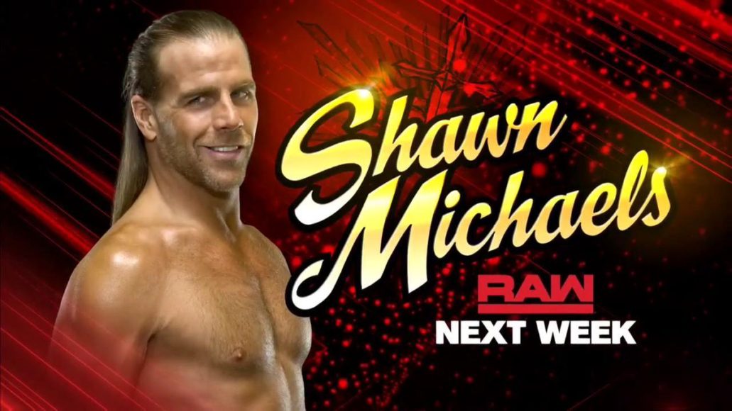 Shawn Michaels set to return to the next week's RAW