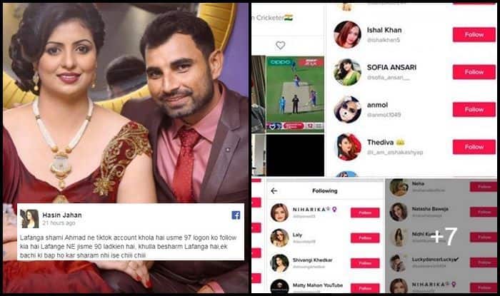Mohammed Shami's wife Hasin Jahan attacks him for following females on TikTok
