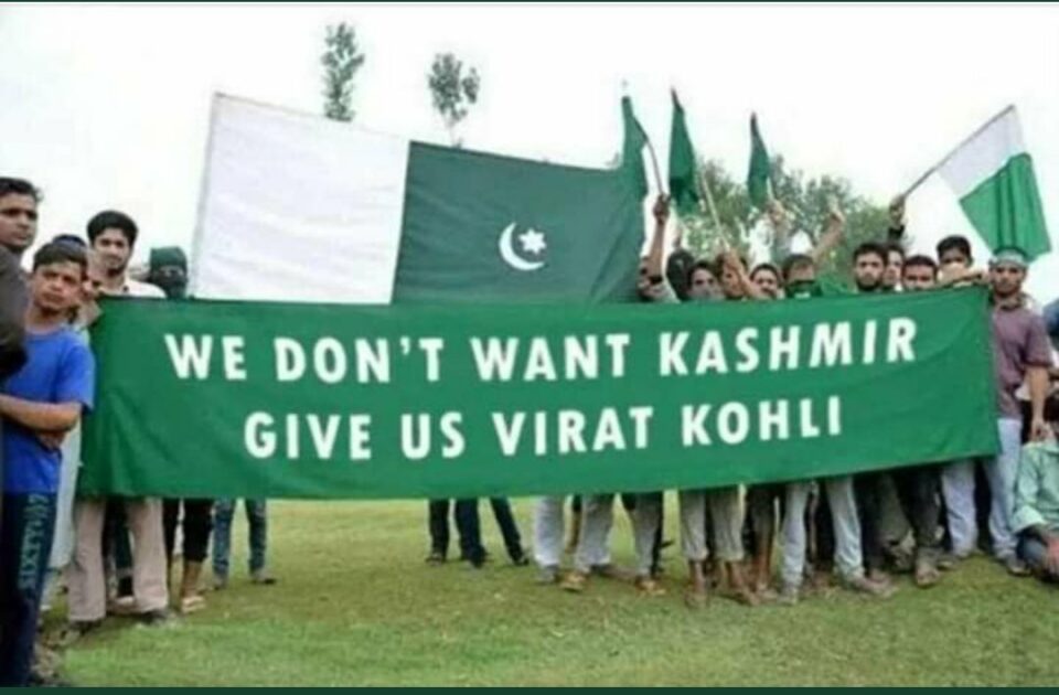 Furious Pakistani fans say "we don't want Kashmir, give us Virat Kohli"