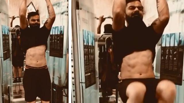 Video: Virat Kohli flaunts his six pack abs in gym