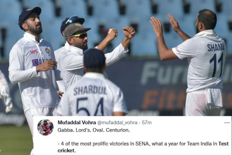 Best reactions as India breaches fortress Centurion to win the test by 113 runs