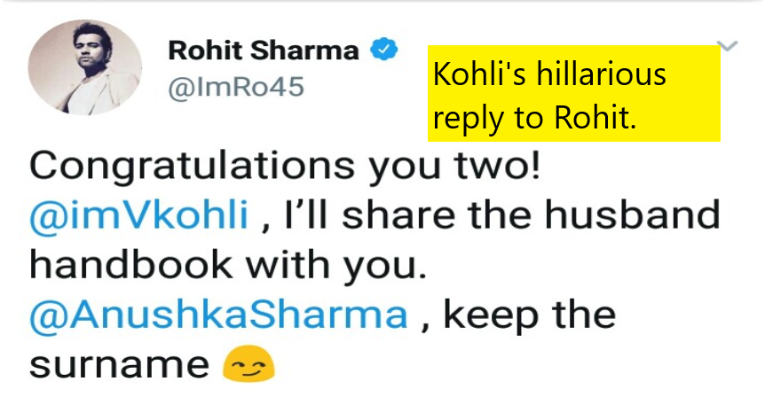 Virat Kohli replies Rohit Sharma in a quirky way on twitter | Kohli