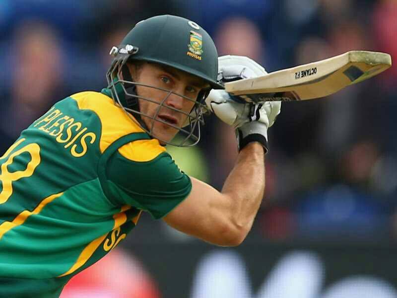 Faf Du Plessis rules out of India series following a finger injury.
