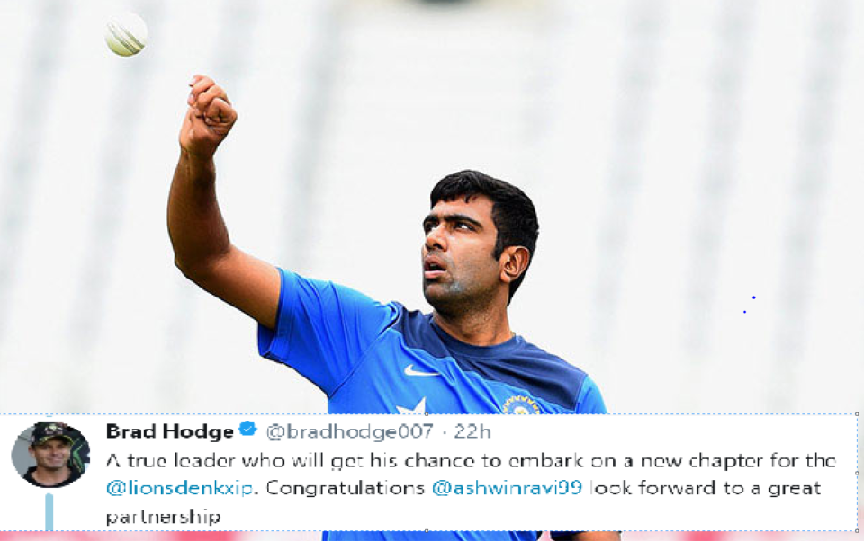 Cricketing fraternity congratulates Ashwin as he is named captain of Kings XI Punjab in IPL 11