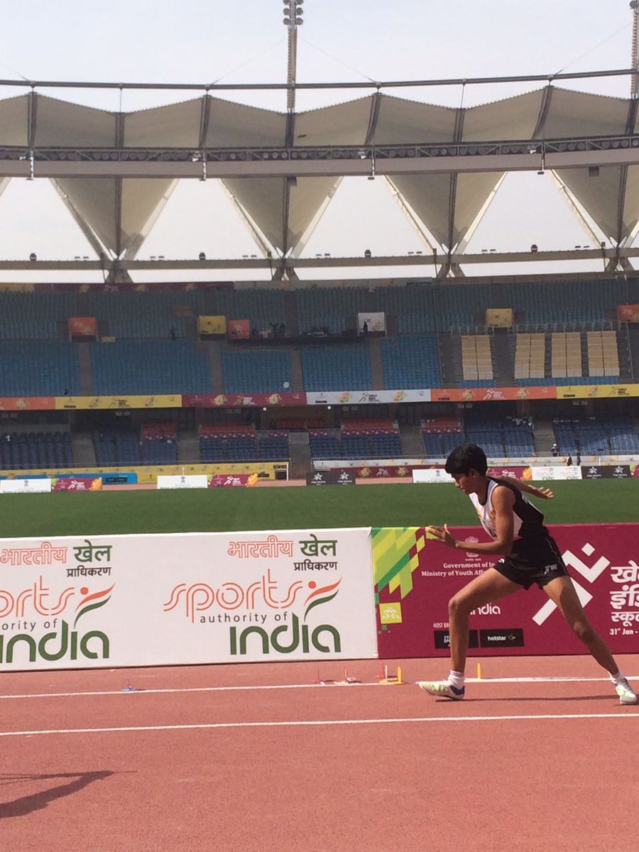 Anu Kumar becomes the first gold medalist of Khelo India School Games.