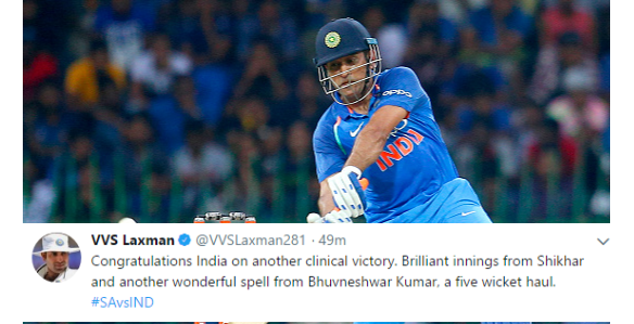 Twitter reactions as India thrashed South Africa in 1st T20 at Johannesburg by 28 runs.