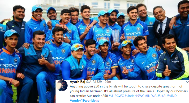 Twitter reactions: India vs Australia Final in Under 19 World Cup 2018