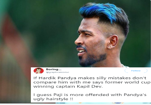 Twitter reacted on Hardik Pandya's new hairstyle- Digitalsporty.com