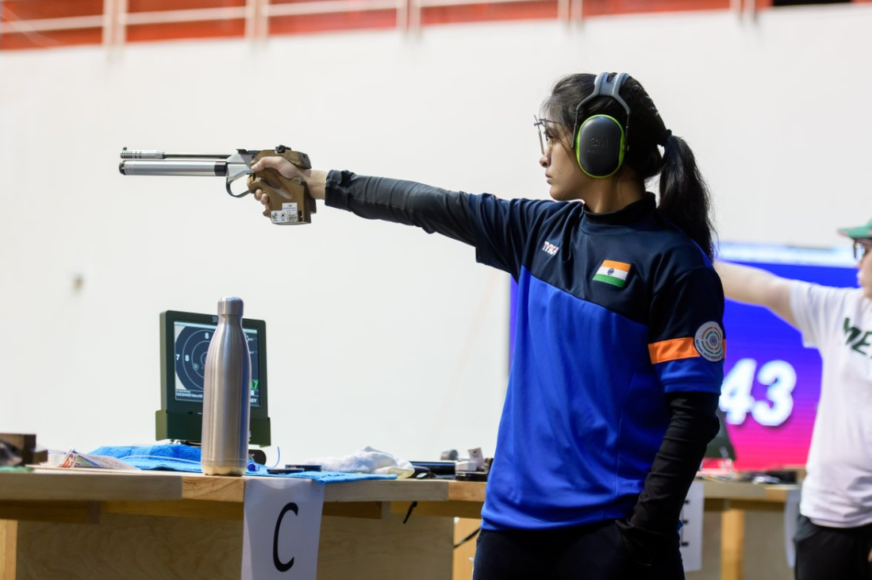 Shooting World Cup: 16 year old Manu Bhaker wins gold in 10m Air pistol.