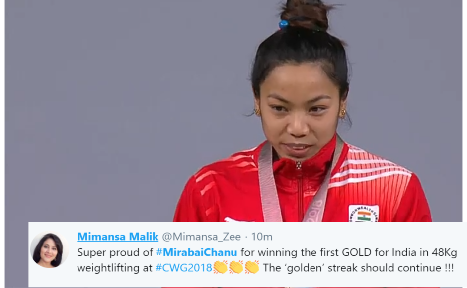 Twitter reacts as Mirabai Chanu breaks CWG record and clinches gold.