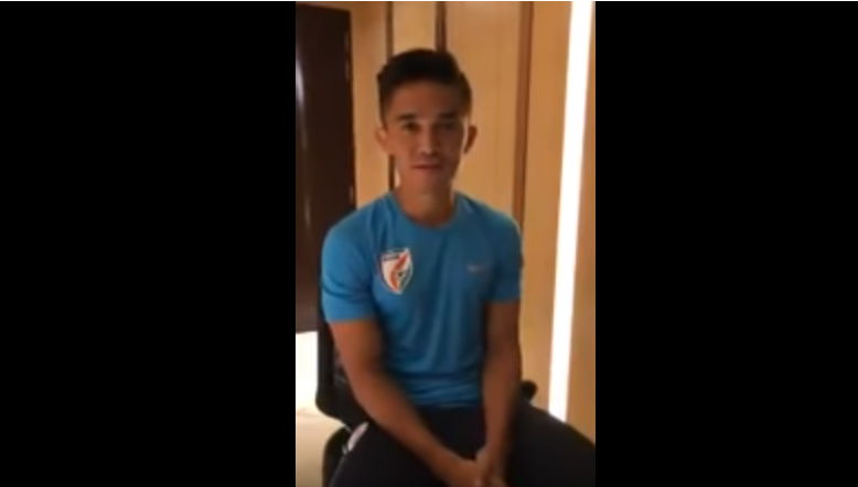 Indian captain Sunil Chhetri shares an emotional message with the fans