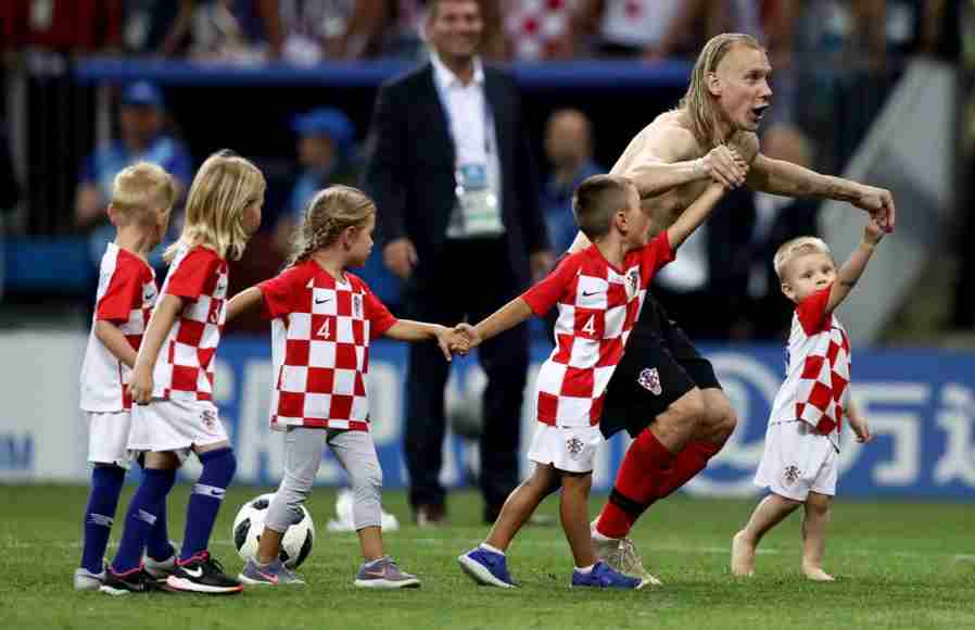Celebratory moments of fans after Croatia book their place in WC 2018 finals