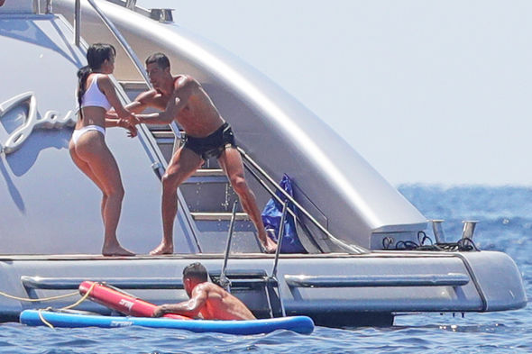 Star Striker Cristiano Ronaldo dashed his girlfriend Georgina Rodriguez in the ocean