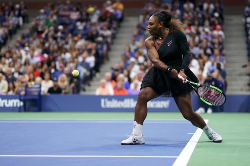 Serena Williams finds the support of the fans after a controversial US Open final