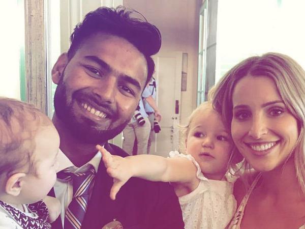In pics: Rishabh Pant finally does "babysitting" for Tim Paine's kids