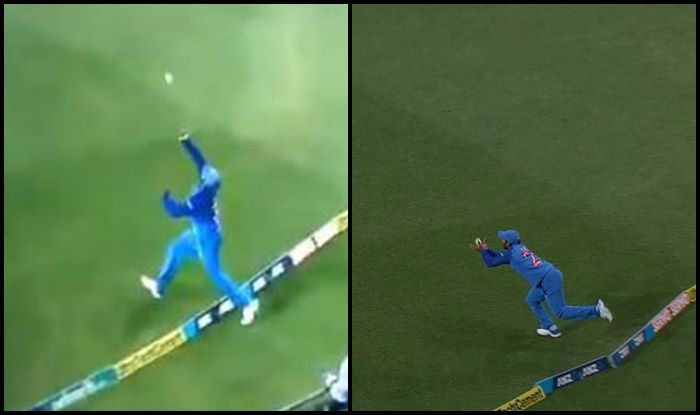 Watch: Dinesh Karthik takes an acrobatic catch to send Daryl Mitchell packing