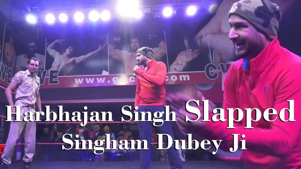 Watch: Harbhajan Singh slaps Indian wrestler from Great Khali's academy named "Dubey ji"