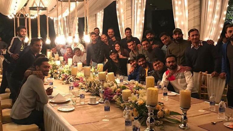 In pictures: MS Dhoni hosts team India for dinner at his home in Ranchi