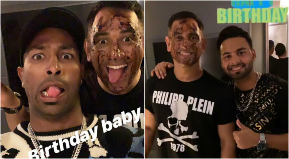 Inside photos of MS Dhoni's 38th birthday celebrations with Team India members