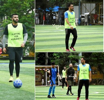 In video & pictures: MS Dhoni played football with Arjun Kapoor and enjoyed with children in Mumbai