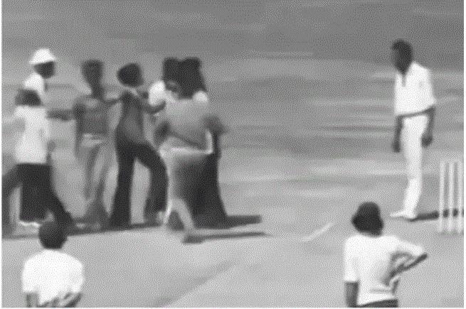 Viral video: When a woman kissed a Team India player on the field in 1975