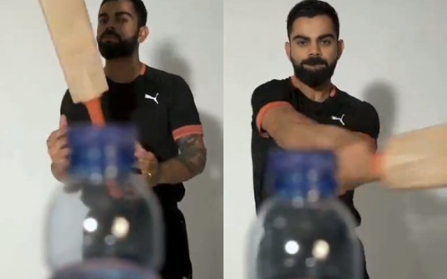 Watch: Virat Kohli completes the bottle cap challenge, gets trolled by the fans