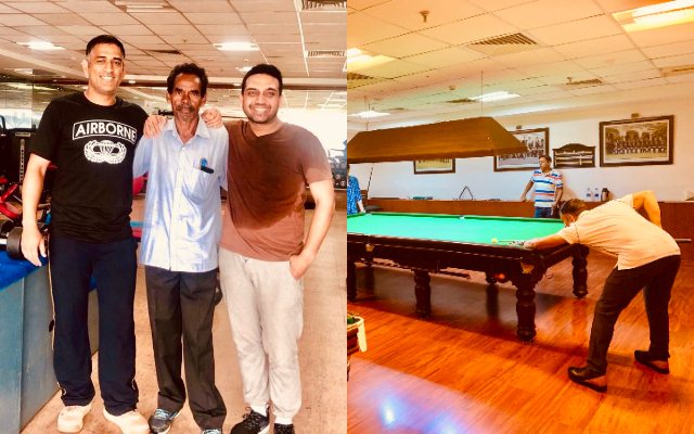 MS Dhoni spotted playing billiards with MLA in Ranchi