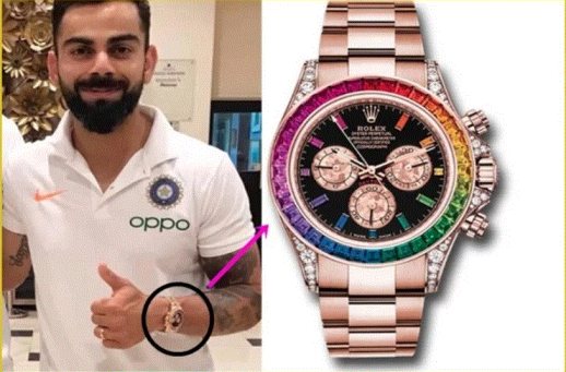 You'll be surprised to know the cost of Virat Kohli's gold plated watch