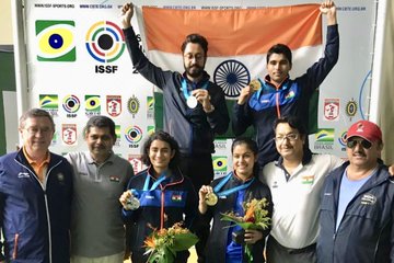 India tops all four ISSF World Cup in 2019 with 9 medals in Rio De Janerio World Cup