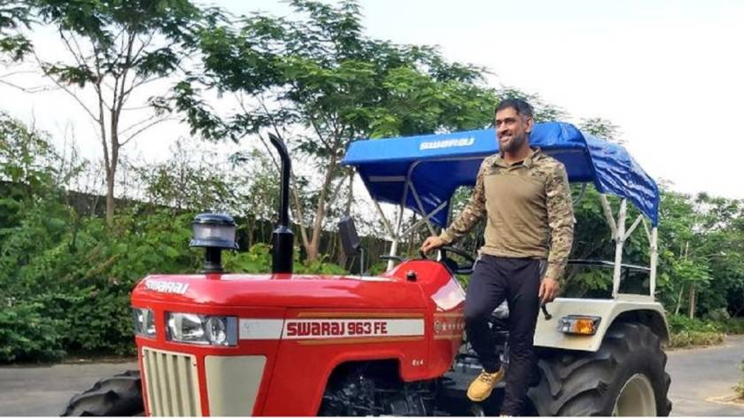 Mahindra group chairman Anand Mahindra steels the show after MS Dhoni buys a tractor
