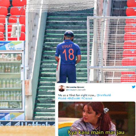 IND vs WI- Social media reacts as Virat Kohli gets out on duck in the 3rd ODI