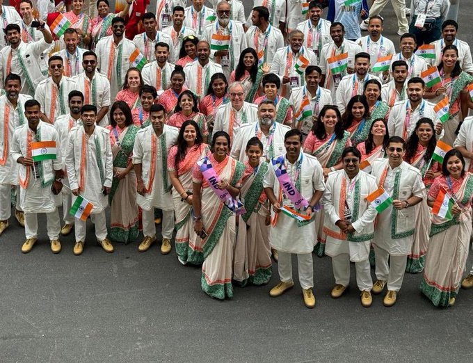 In Pics: Indian contingent dazzles in Paris Olympics 2024 opening ceremony
